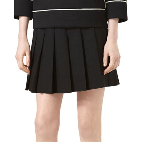 gucci black skirt|gucci pleated skirt.